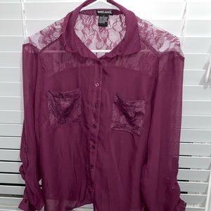 long sleeve button up blouse